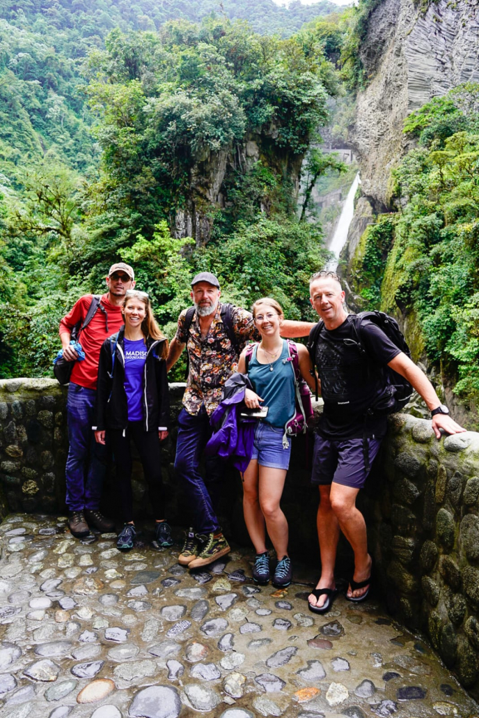 The team taking a break from the alpine, and enjoying the jungle!