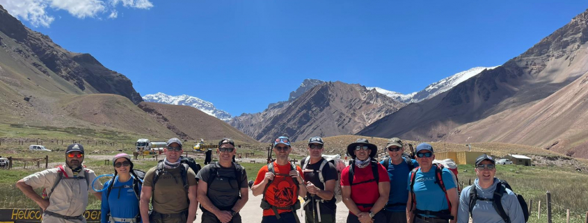 The team hitting the trail towards Aconcagua!