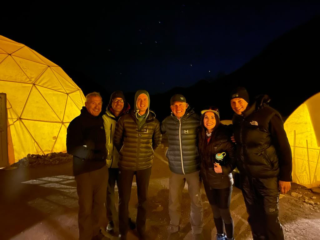 Some of the team out and enjoying the night sky on their first night in the mountains!