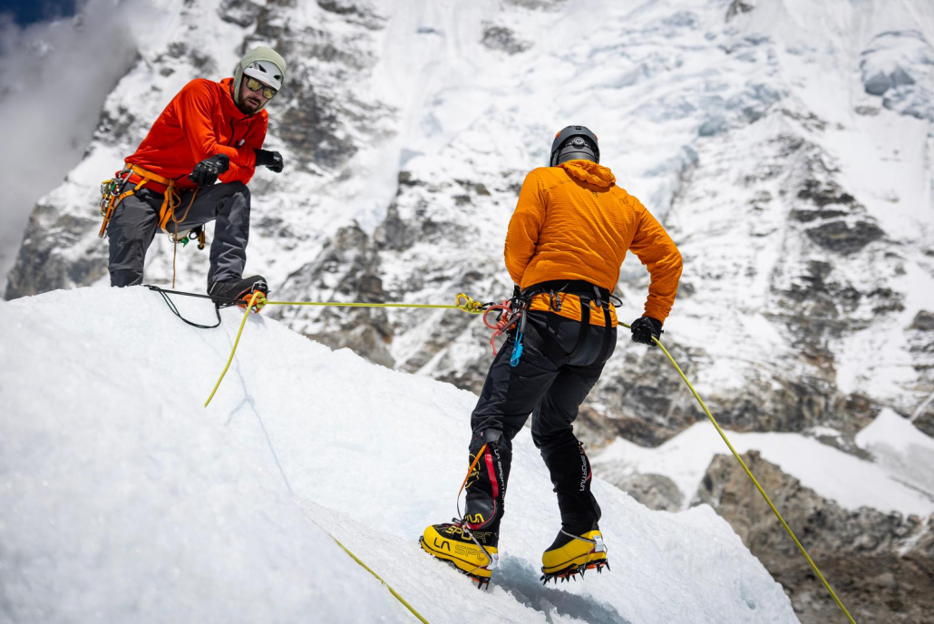Guide, Scott Webster and climber, Stevie Hornik. (Photo: Terray Sylvester)