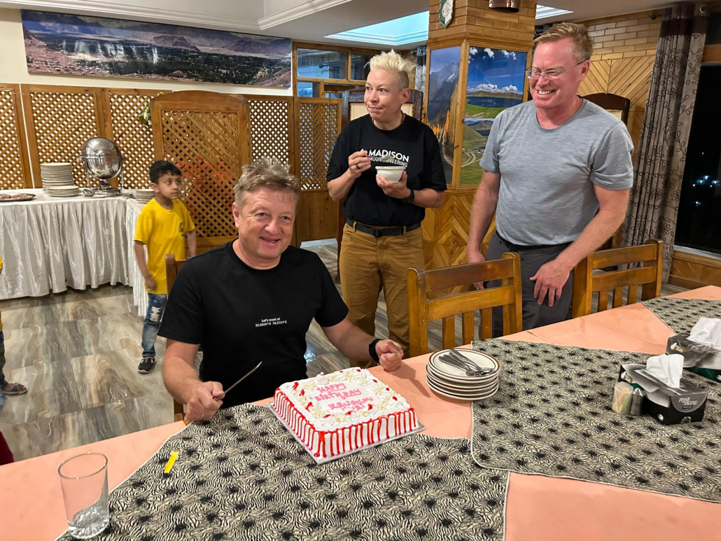 A birthday celebration this evening for our climber, Yuri!