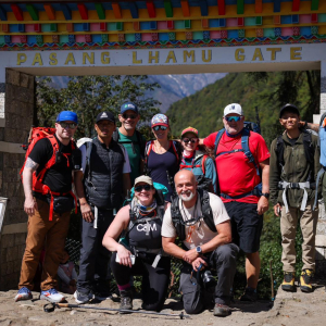 Madison Mountaineering fall Nepal expedition members starting their trek up the Khumbu Valley (photo by Terray Sylvester)
