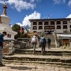 Visiting the Tengboche Monastery (Photo by Terray Sylvester)