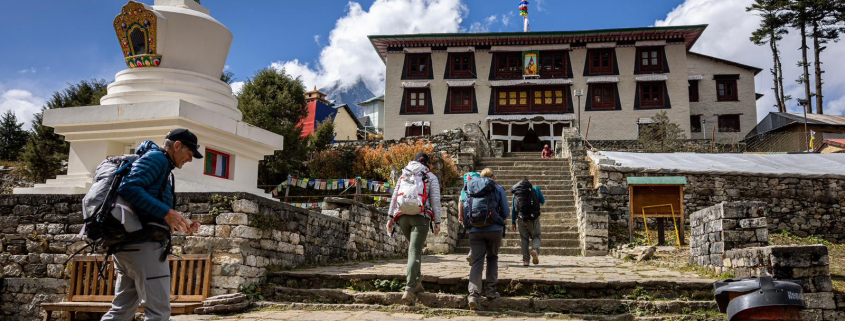 Visiting the Tengboche Monastery (Photo by Terray Sylvester)
