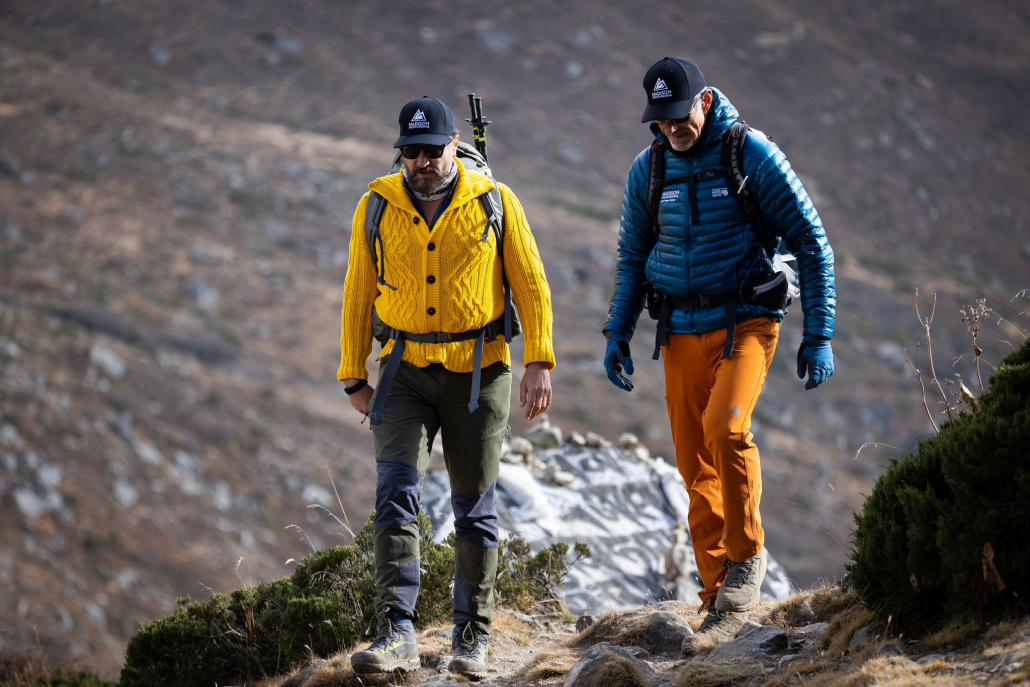 EBC trekkers, Max and Nick trekking toward Pheriche (Photo by Terray Sylvester)