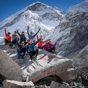 The team at base camp! (Photo by Terray Sylvester)