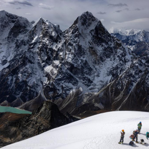 Near the summit of Lobuche East (Photo by Terray Sylvester)