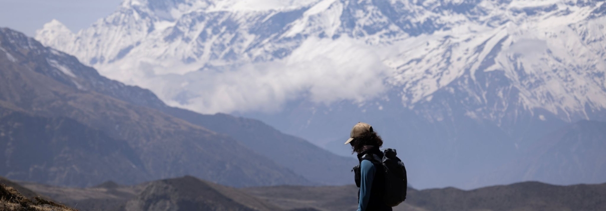 Acclimatizing above Muktinath with views of Dhaulagiri! (Photo by Terray Sylvester)