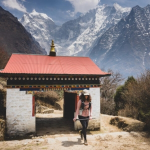 Arriving at Tengboche Monastery, last stop before Deboche. (Photo by Terray Sylvester)