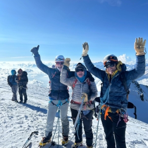 One of our teams during the 2024 season on the summit of Mont Blanc!