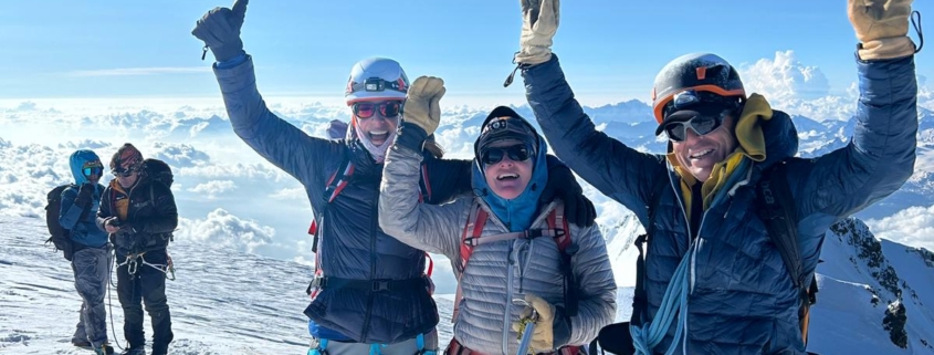 One of our teams during the 2024 season on the summit of Mont Blanc!