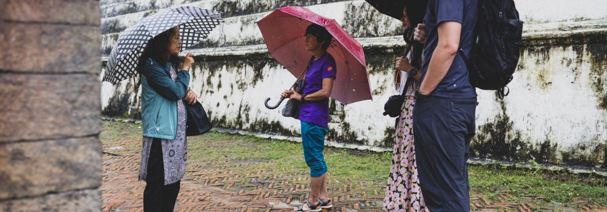 The team during our city tour in Kathmandu! (Photo by Terray Sylvester)