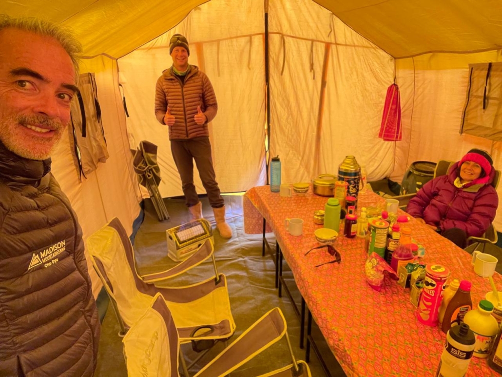 Our base camp dining tent.