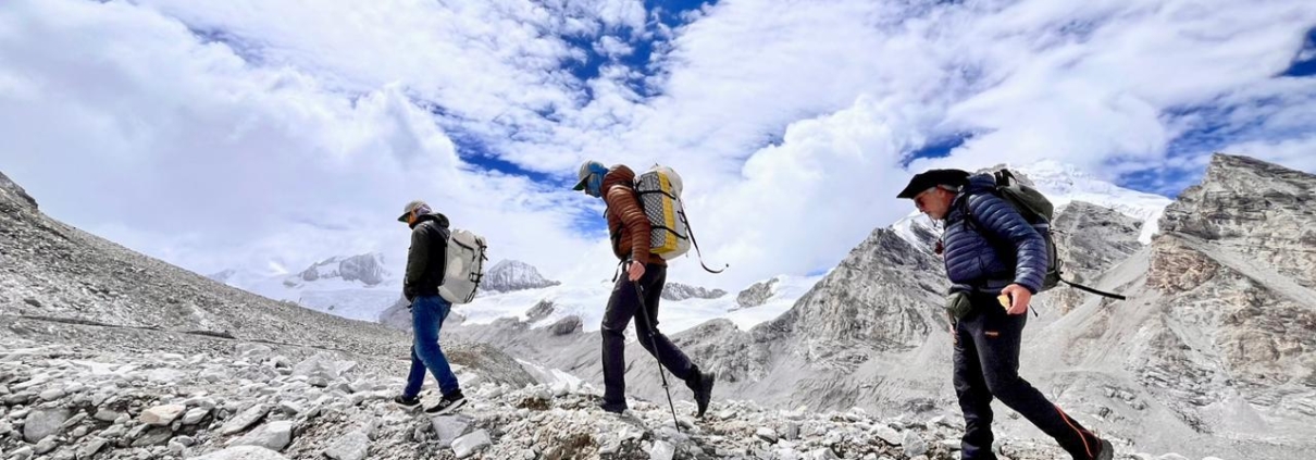 The team out for an acclimatization hike!