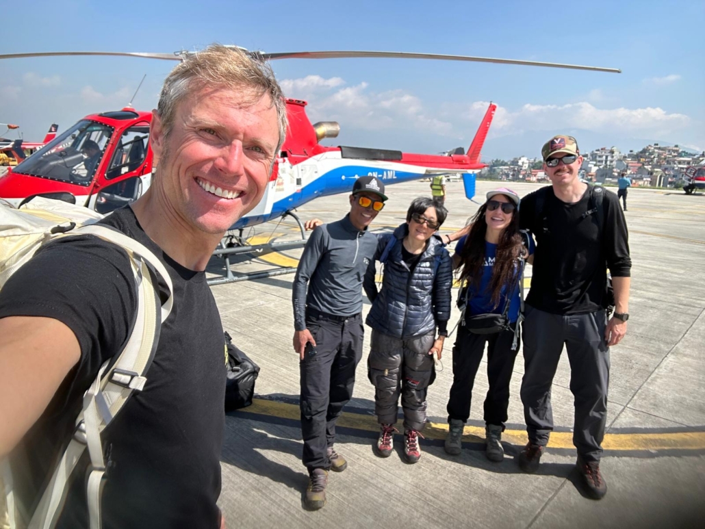 The team after touching down in Kathmandu!