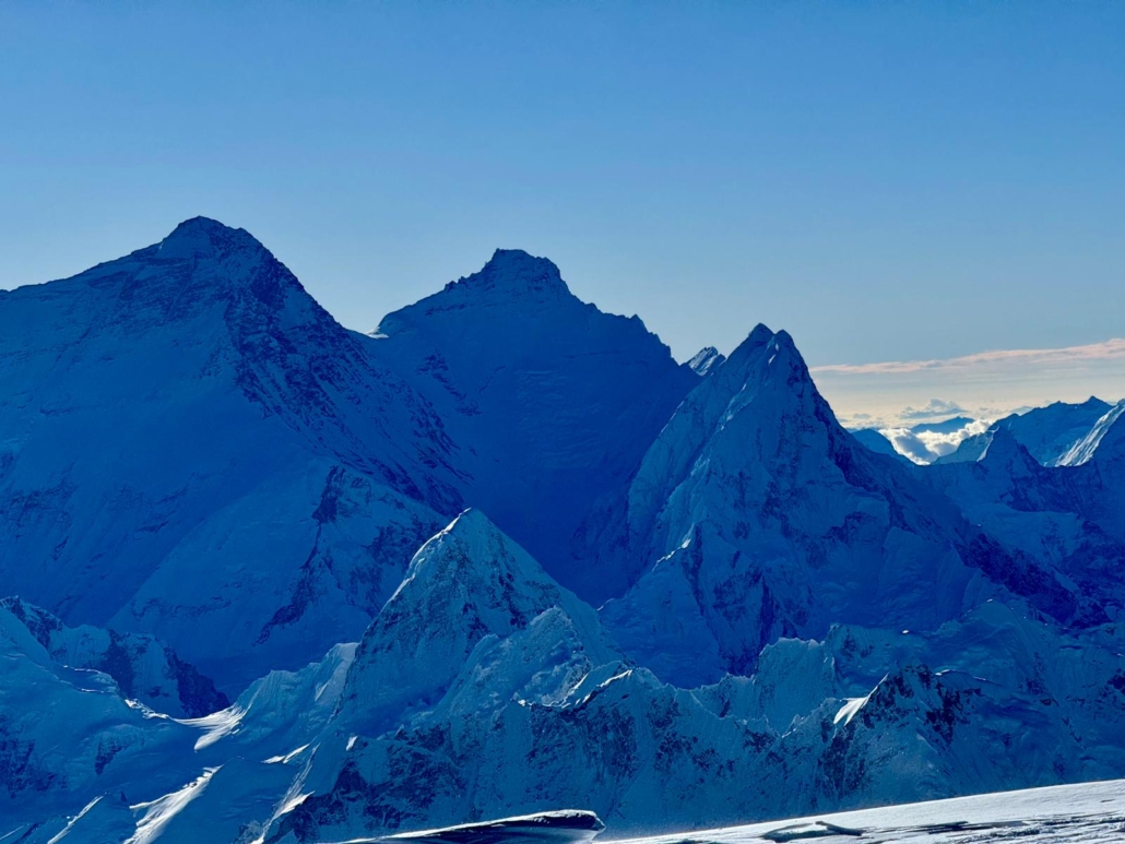 Views of Everest, Lhotse, and Nuptse from high on the mountain!