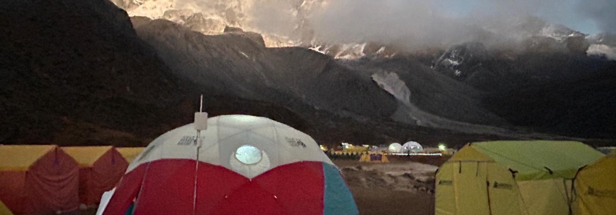 Evening light on Ama Dablam above our base camp.