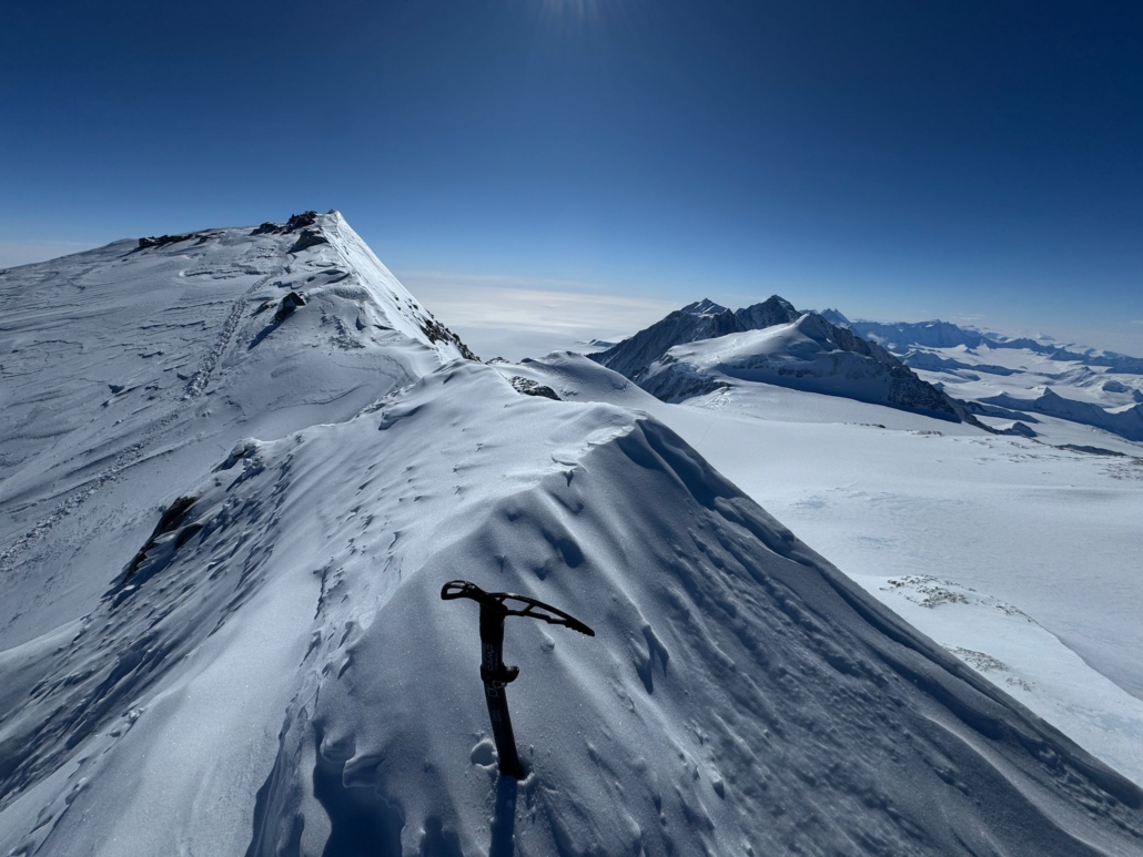 Mount Vinson's summit ridge.