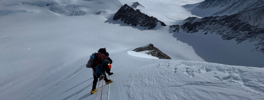 Ascending fixed lines toward high camp! (Photo pulled from the Madison Mountaineering archive)