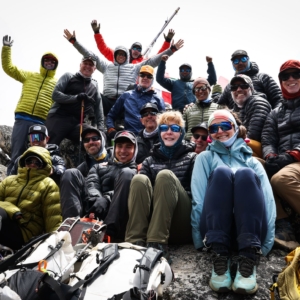 The team at about 5,000m on Nangkartshang above Pheriche Village today (photo by Terray Sylvester)