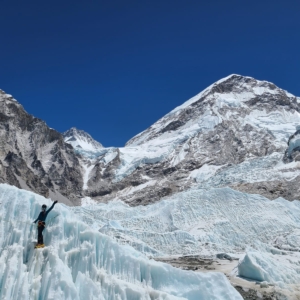 Technical skills review in the lower Khumbu Icefall!