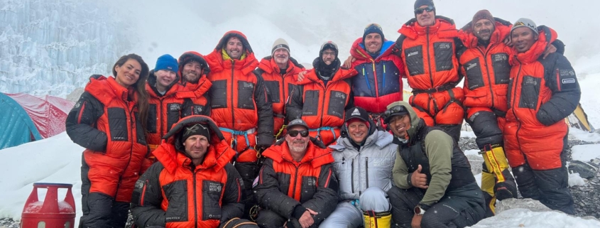 The team together during their acclimatization rotation.