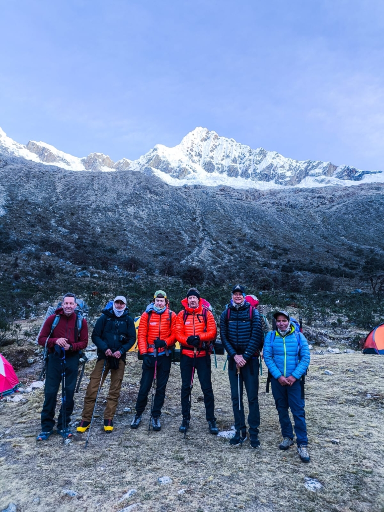 The team together getting ready to leave the mountains.