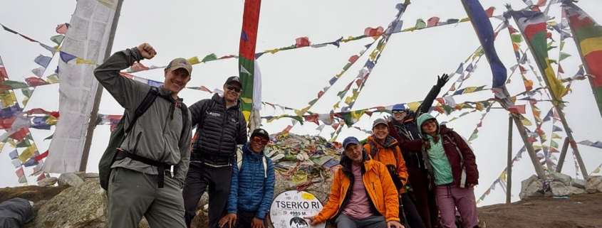 The team together atop Tserko Ri!