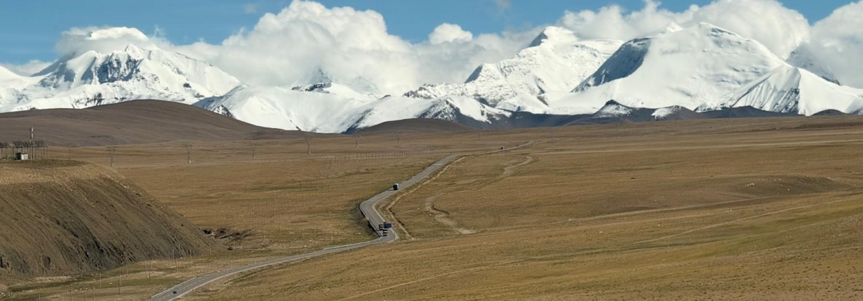 The view after crossing the border into Tibet! (Photo by Chris Thompson)
