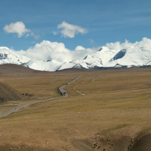 The view after crossing the border into Tibet! (Photo by Chris Thompson)