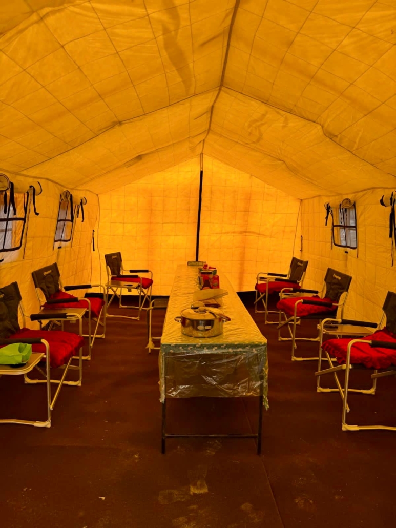 Our dining tent in advanced base camp.