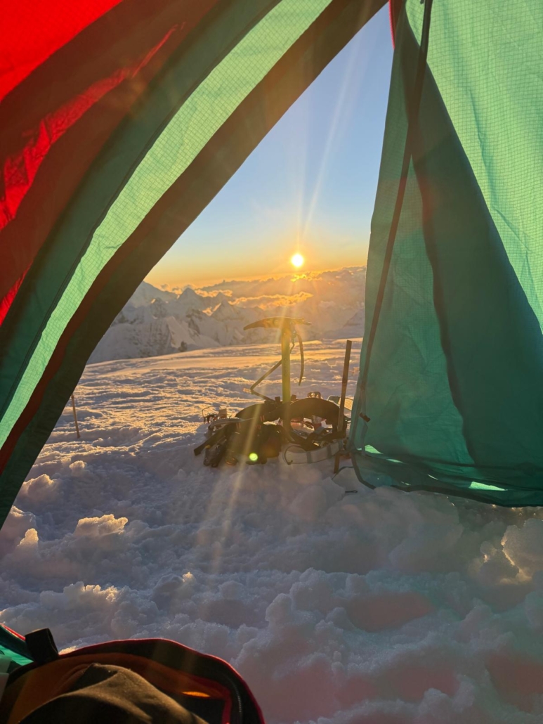 Sunset as seen from High Camp this evening.