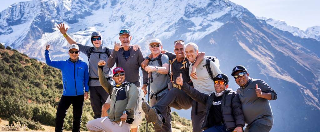The team on the way to the Everest View Hotel (photo by Terray Sylvester)