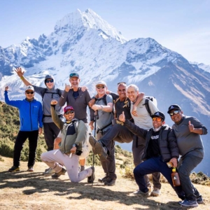 The team on the way to the Everest View Hotel (photo by Terray Sylvester)