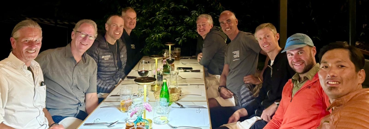 Last team dinner in Kathmandu!