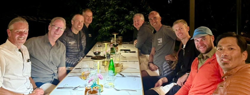 Last team dinner in Kathmandu!