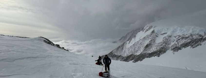 Climbing towards Mount Vinson High Camp.