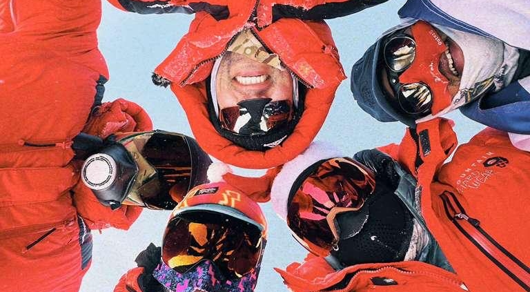 The team together on the summit of Mount Vinson!