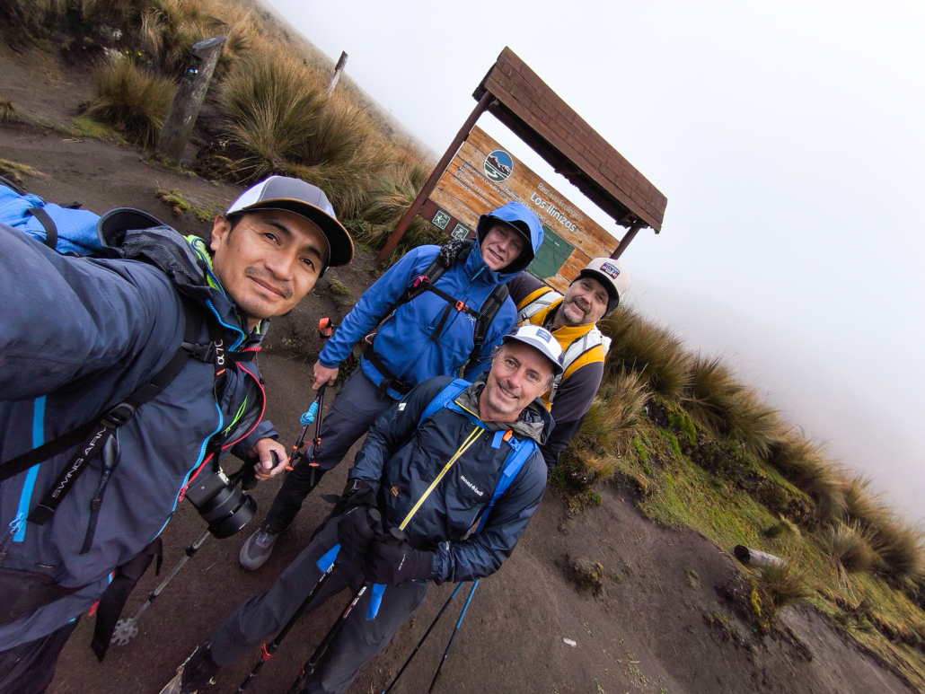 Starting the hike into the hut on Illiniza.