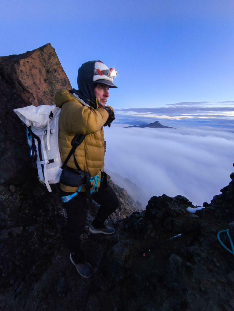 Taking in the view during a short break.
