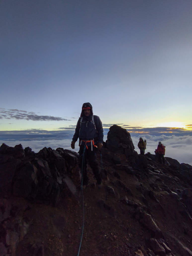 Following a ridge on Illiniza Norte.