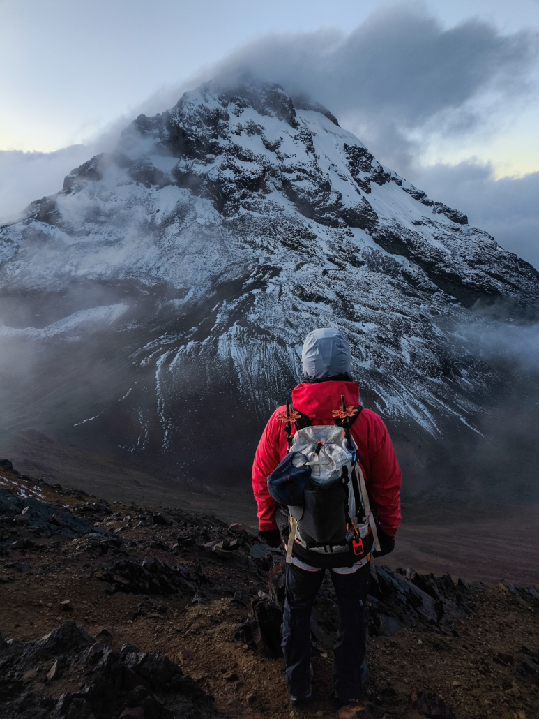 Gazing back upon Illiniza Sur.