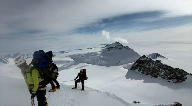 Nearing the top of the fixed-lines and our high camp.