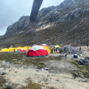 Landing in the Yellow Valley Base Camp