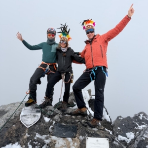 Garrett, Frank, and Fatima on the summit of Carstensz Pyramid!