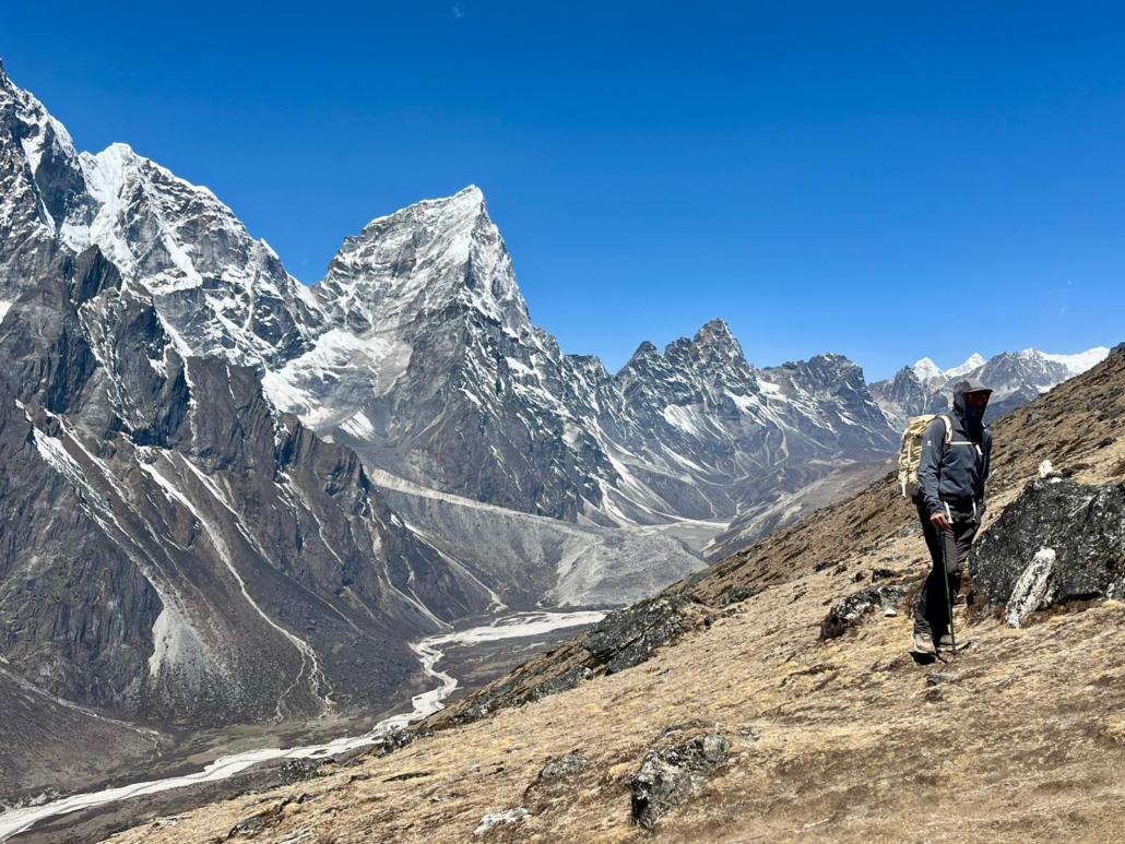 Views during an acclimatization hike above Pheriche
