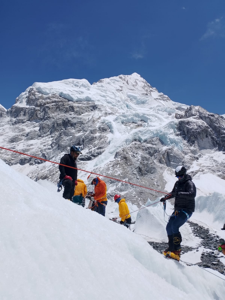 Technical training in Everest Base Camp