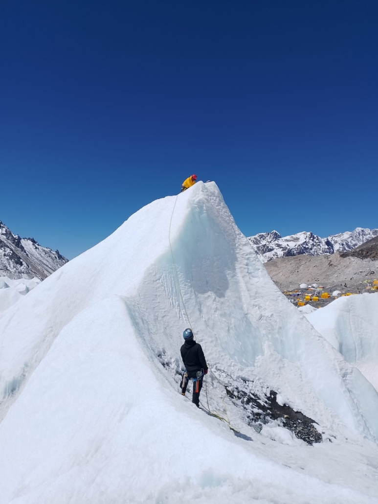 Technical training in Everest Base Camp