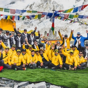 The team together following our Puja ceremony (photo by Terray Sylvester)
