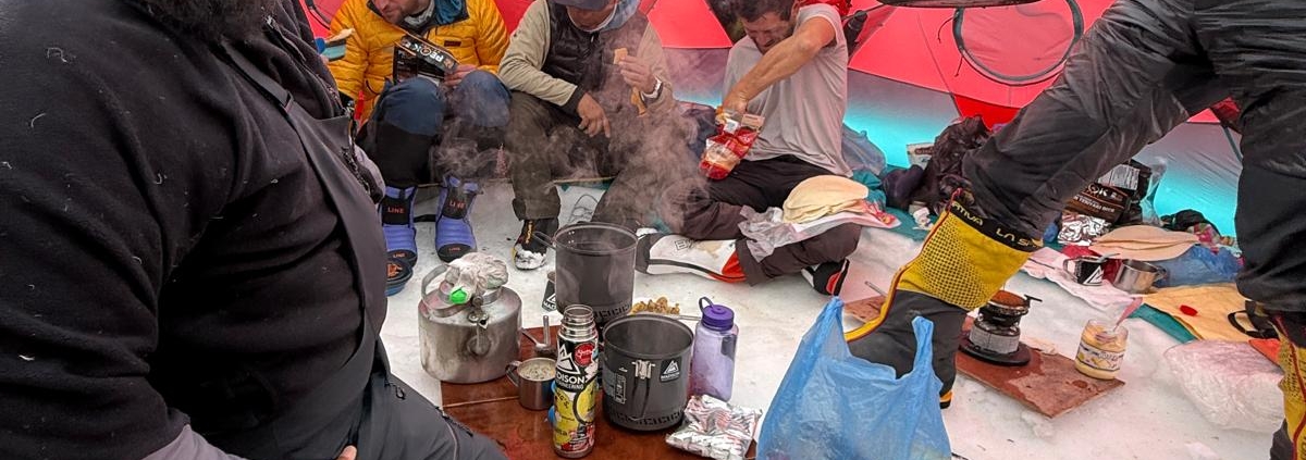 Camp life on Mount Everest